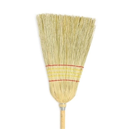 Carolina Mop Manufacturing Carolina Mop Manufacturing 7430 CLEAN 5-Sew Clean Sweep Corn Blend Broom Lacquer Handle 7430 CLEAN